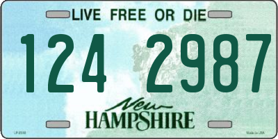 NH license plate 1242987
