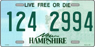 NH license plate 1242994