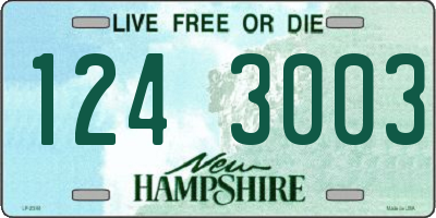 NH license plate 1243003