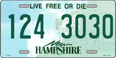 NH license plate 1243030