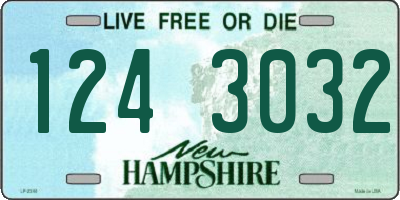 NH license plate 1243032