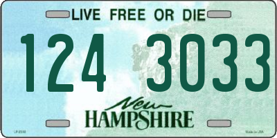 NH license plate 1243033