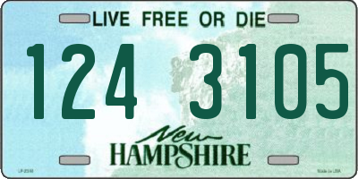 NH license plate 1243105