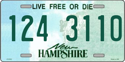 NH license plate 1243110