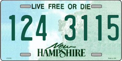 NH license plate 1243115