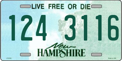 NH license plate 1243116