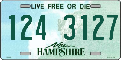 NH license plate 1243127