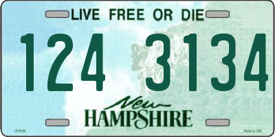 NH license plate 1243134