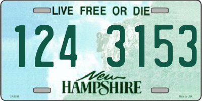 NH license plate 1243153