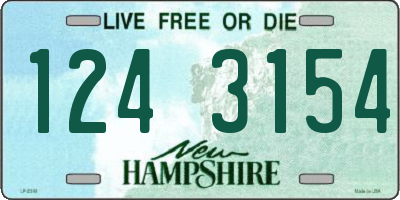 NH license plate 1243154