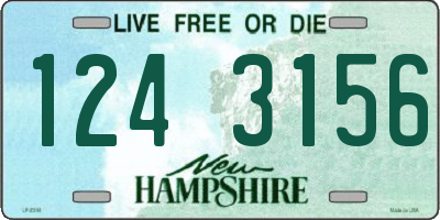 NH license plate 1243156