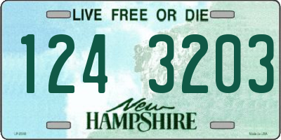 NH license plate 1243203