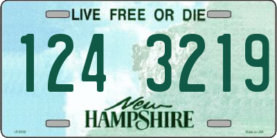 NH license plate 1243219