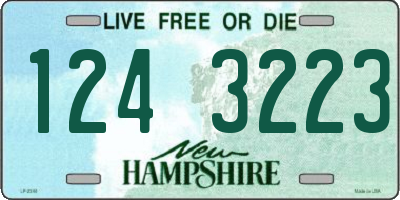 NH license plate 1243223