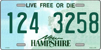 NH license plate 1243258