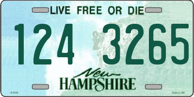 NH license plate 1243265