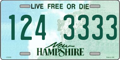 NH license plate 1243333