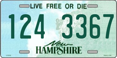 NH license plate 1243367