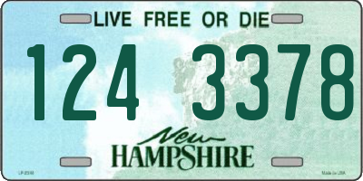 NH license plate 1243378