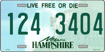 NH license plate 1243404