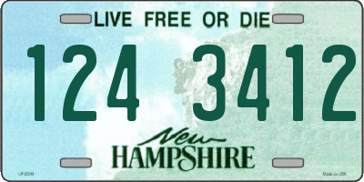 NH license plate 1243412