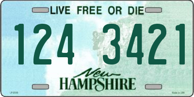 NH license plate 1243421