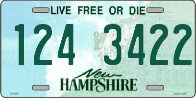 NH license plate 1243422