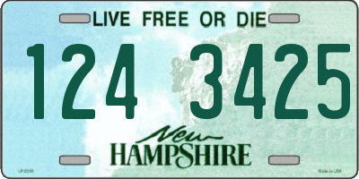 NH license plate 1243425