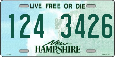 NH license plate 1243426
