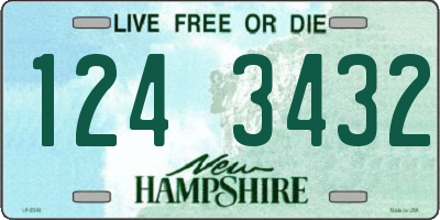 NH license plate 1243432