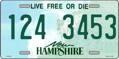 NH license plate 1243453