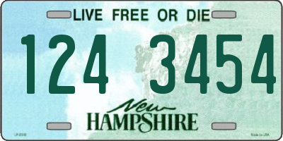 NH license plate 1243454