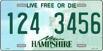 NH license plate 1243456