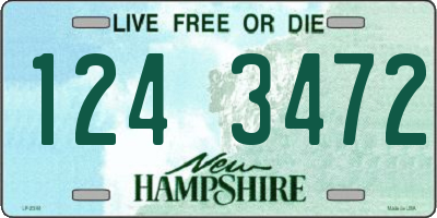 NH license plate 1243472