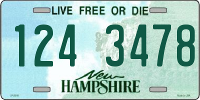 NH license plate 1243478