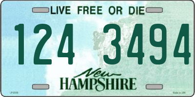 NH license plate 1243494