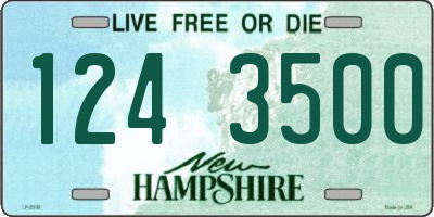 NH license plate 1243500