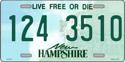 NH license plate 1243510