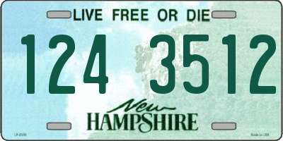 NH license plate 1243512