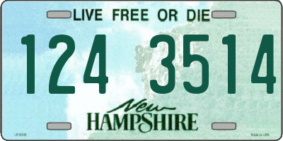 NH license plate 1243514