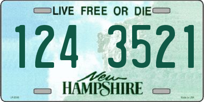NH license plate 1243521