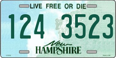 NH license plate 1243523
