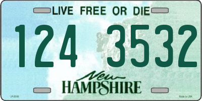 NH license plate 1243532