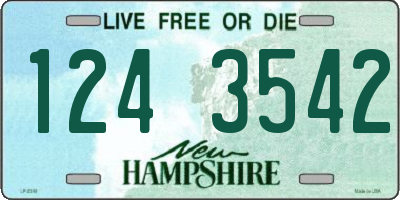 NH license plate 1243542