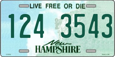 NH license plate 1243543