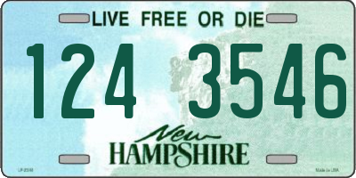NH license plate 1243546