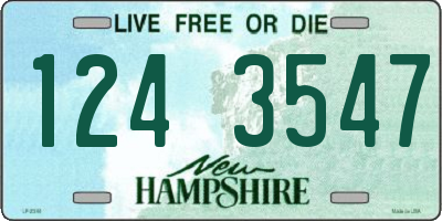 NH license plate 1243547
