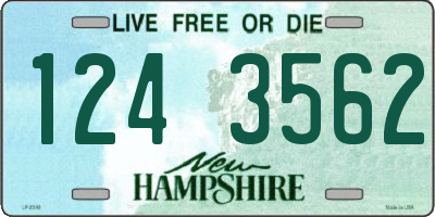 NH license plate 1243562