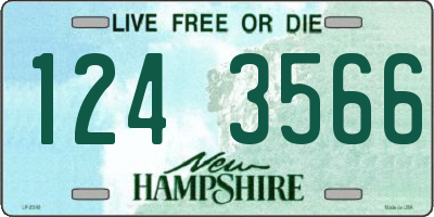 NH license plate 1243566