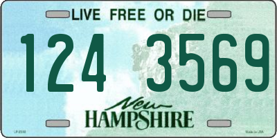 NH license plate 1243569